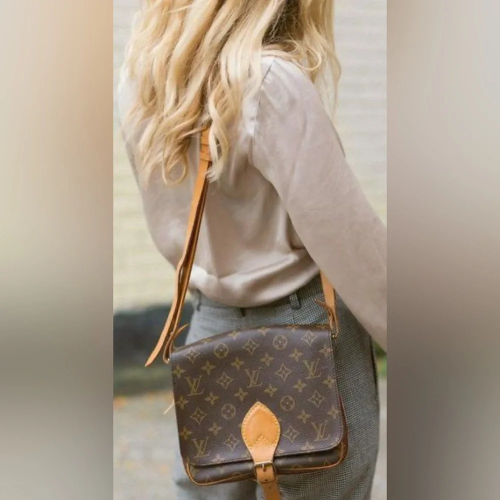 Louis Vuitton LV Monogram Cartouchiere GM Bag Canvas Leather Crossbody Purse - Picture 2 of 14
